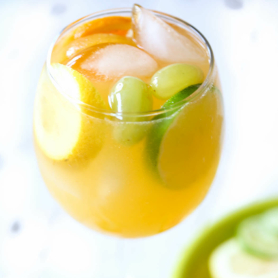 Virgin White Peach Sangria from Our Best Bites