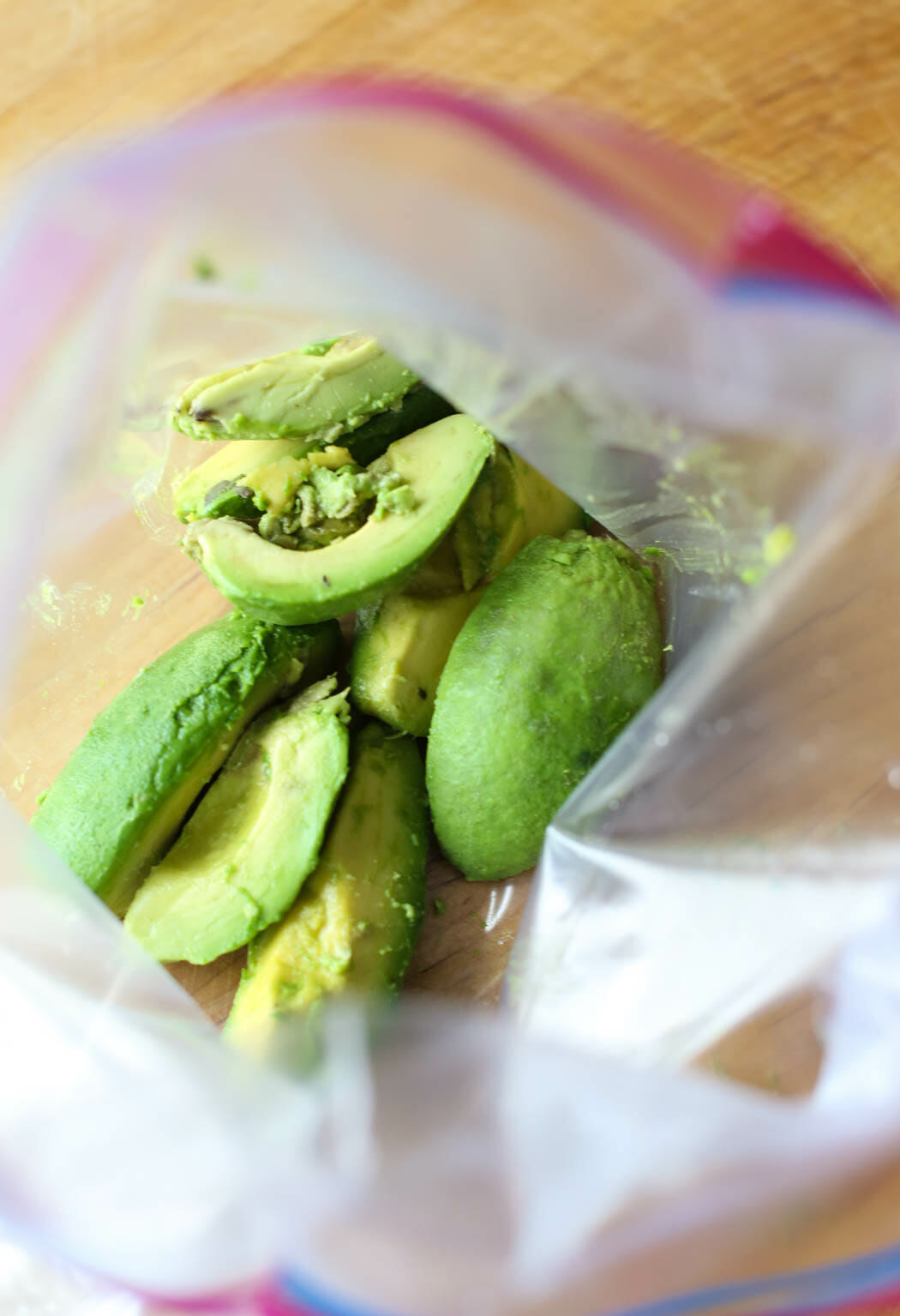 Avocados in Ziploc bag