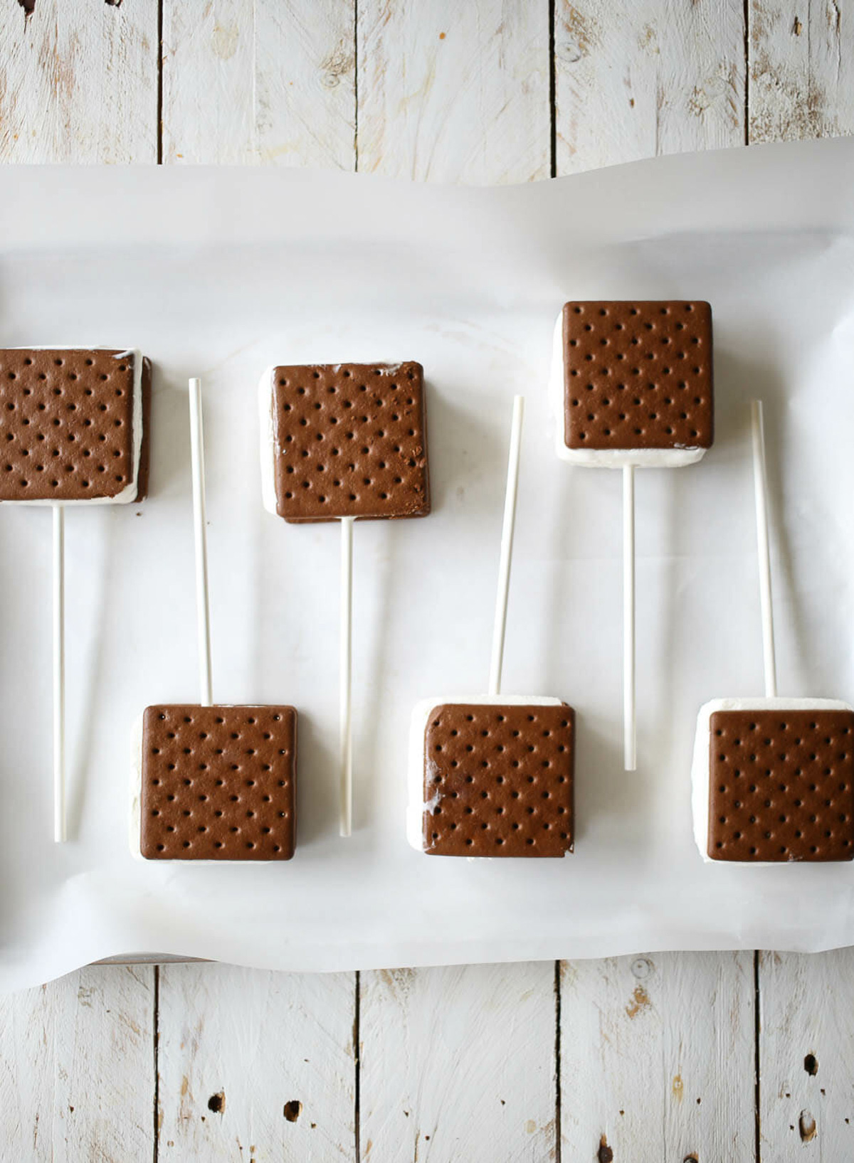 ice cream sandwiches in sticks