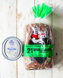 cream cheese and bread