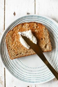 cream cheese on toast