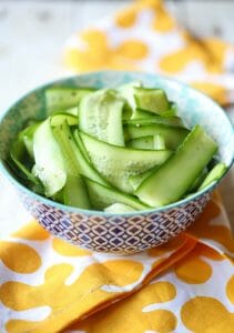 Quick Pickles in a bowl from Our Best Bites