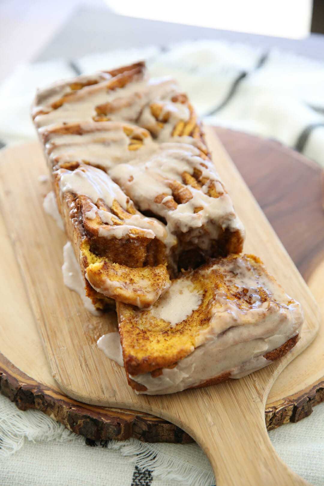 Pumpkin Pull-Apart Bread on Platter