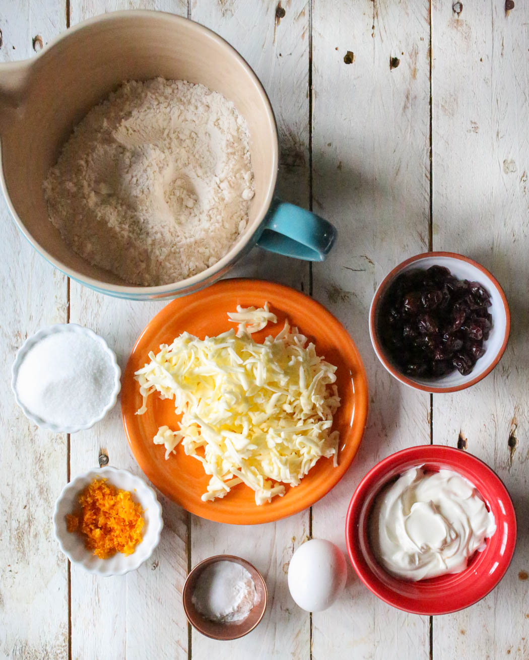 Ingredients for Orange Cranberry Scones from Our Best Bites