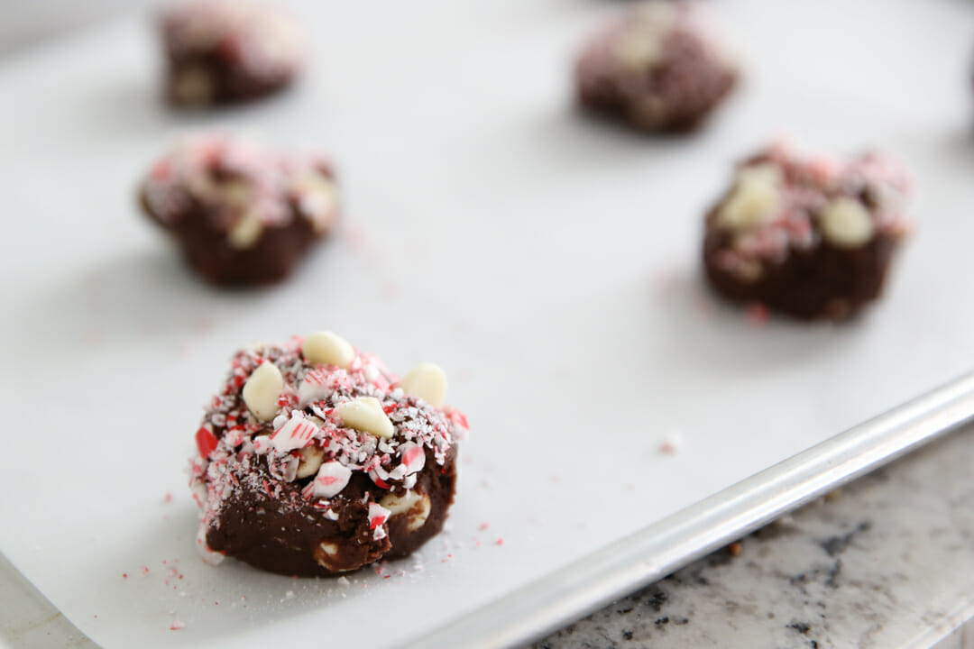 Small Batch Peppermint Bark Cookies