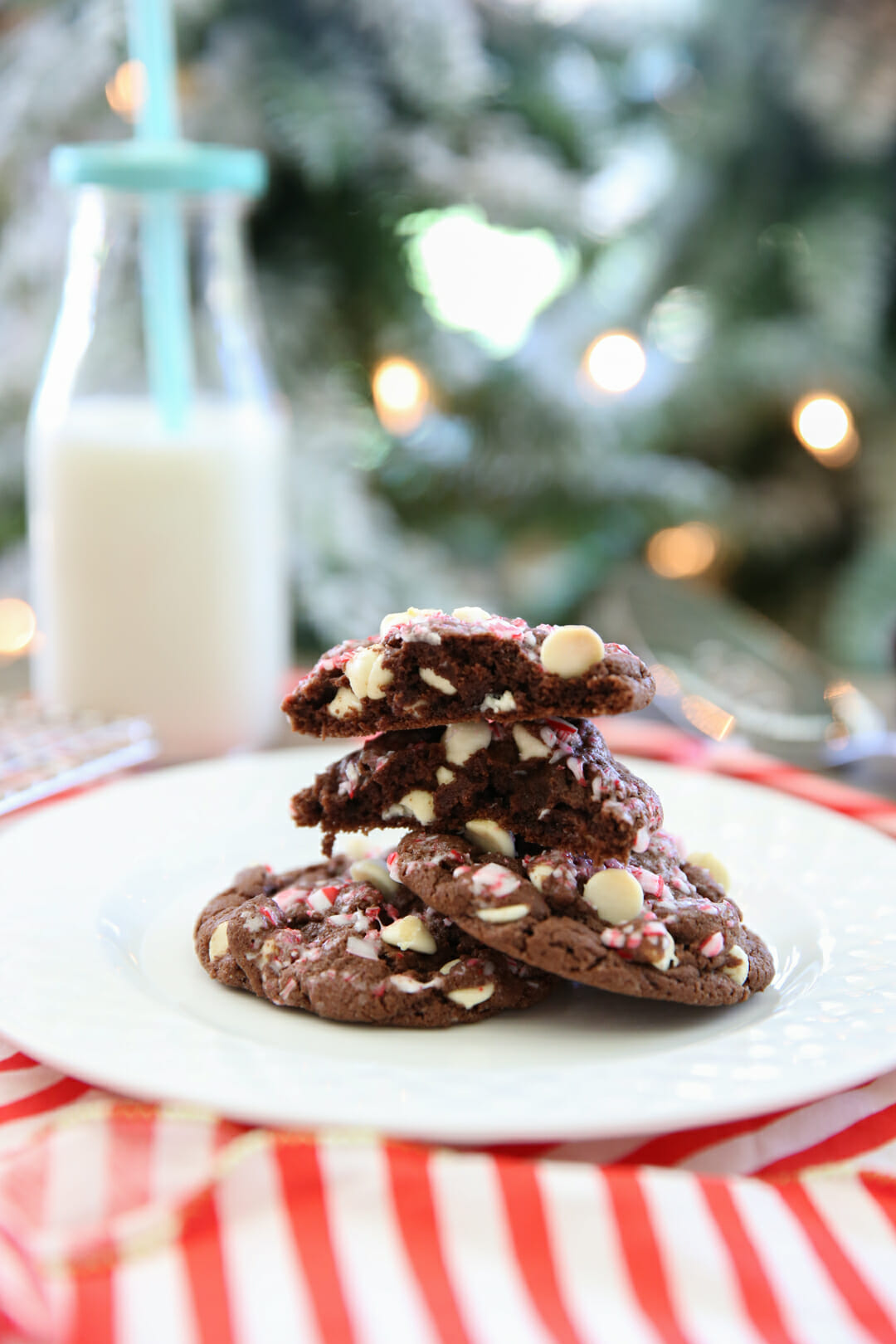 Small Batch Peppermint Bark Cookies