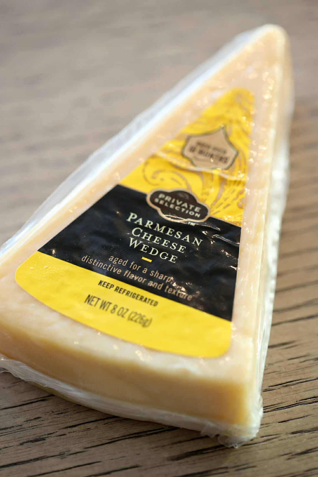 parmesan cheese in wrapper