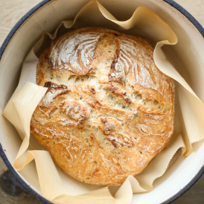 artisan bread in a dutch oven