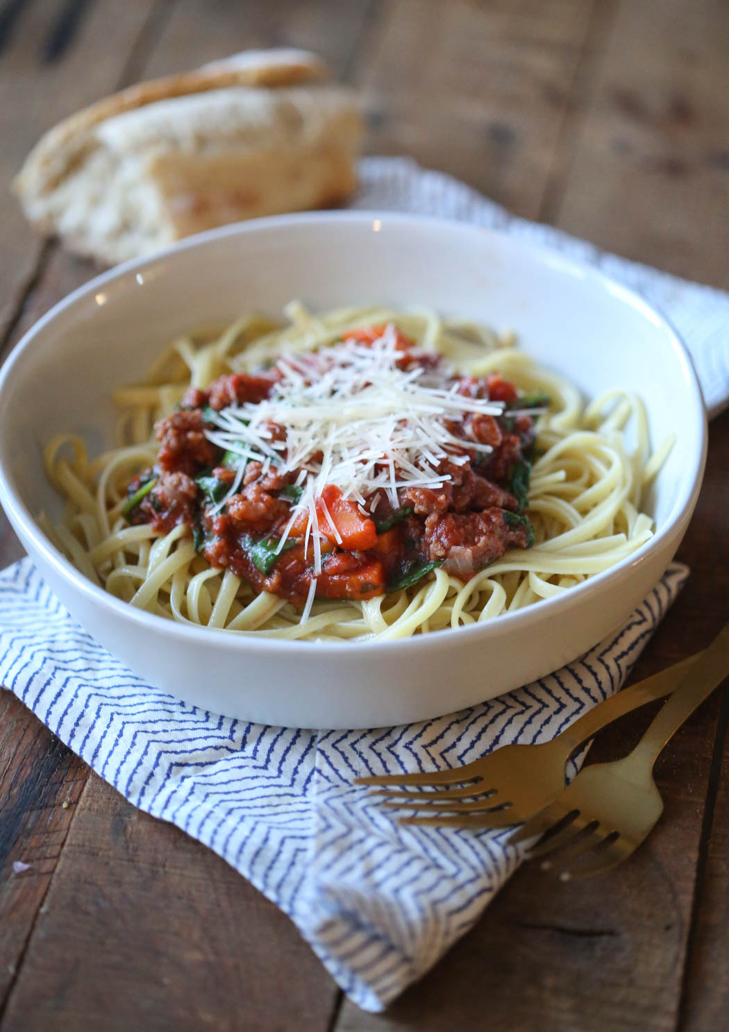 veggie loaded italian sausage pasta sauce-4