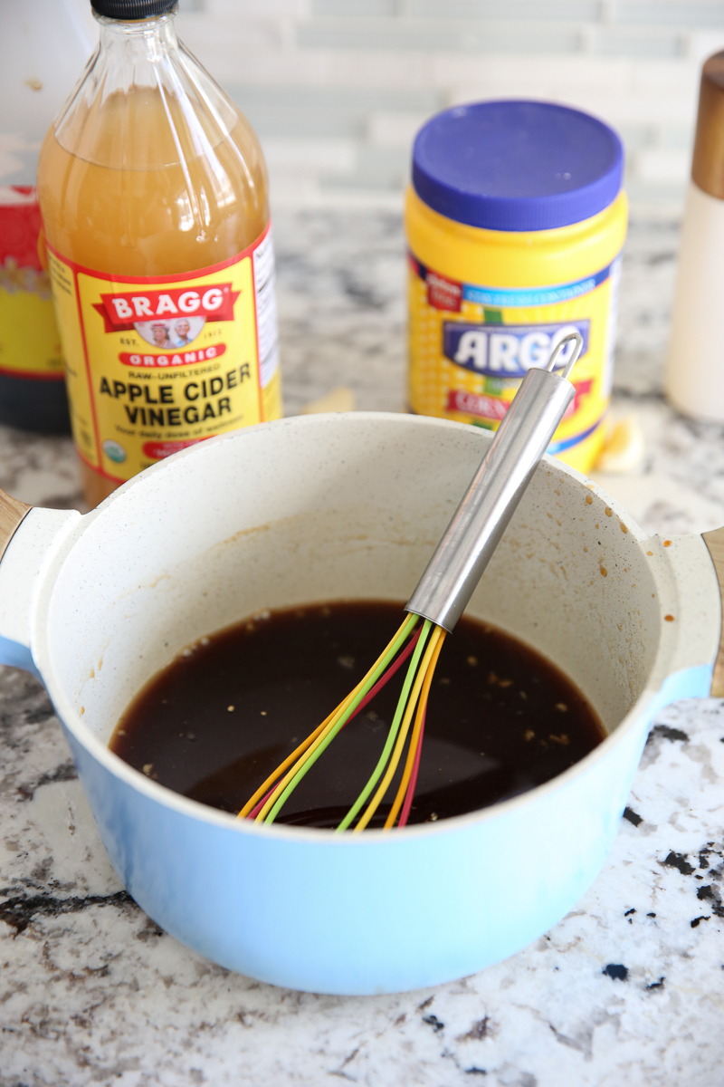 teriyaki sauce ingredients in a pot