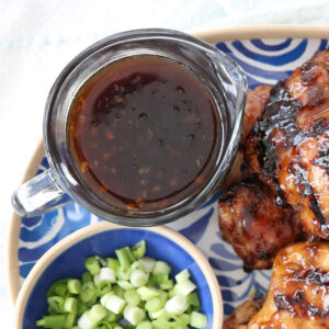 Teriyaki Sauce in a serving glass jar