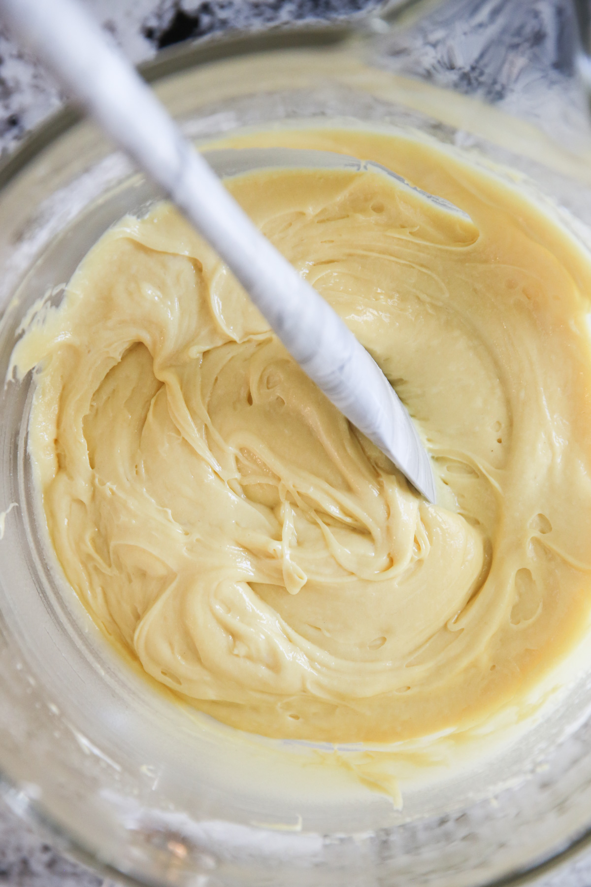 cake batter in a bowl