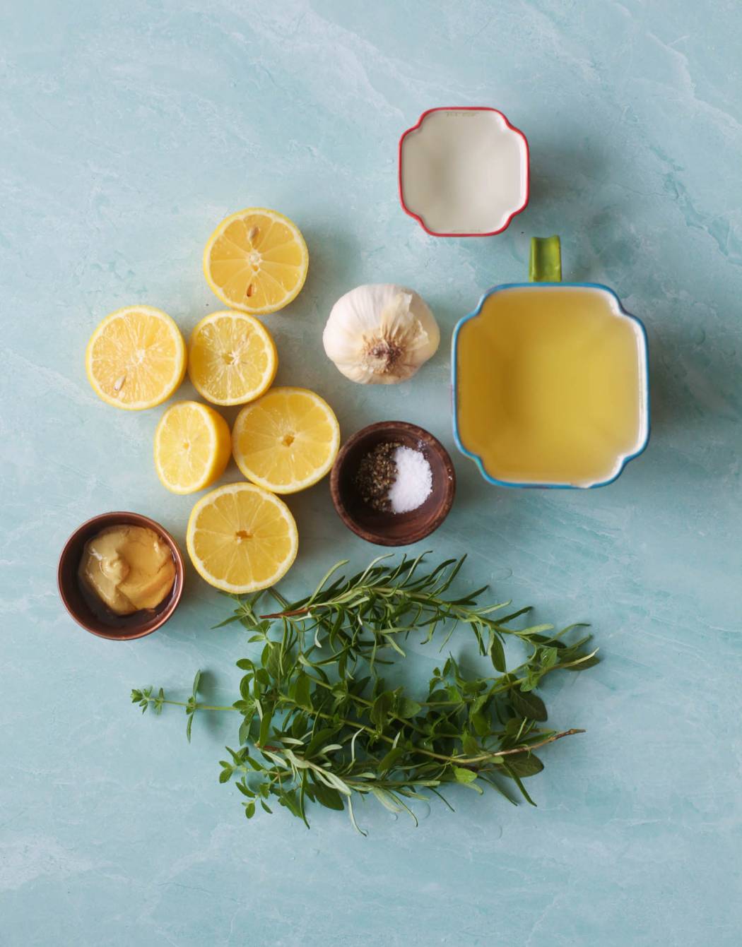 ingredients for Garlic-Herb Lemon Vinaigrette and Marinade from our best bites
