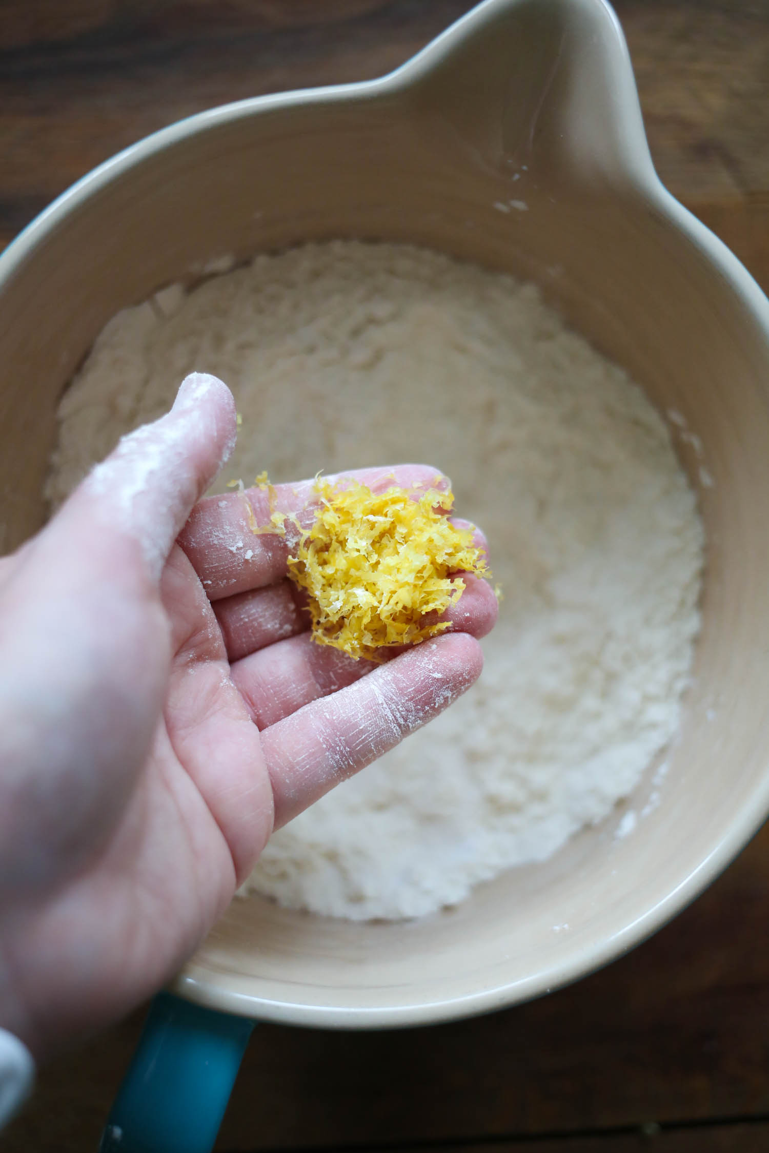 adding lemon to Blueberry Grunt from Our Best Bites
