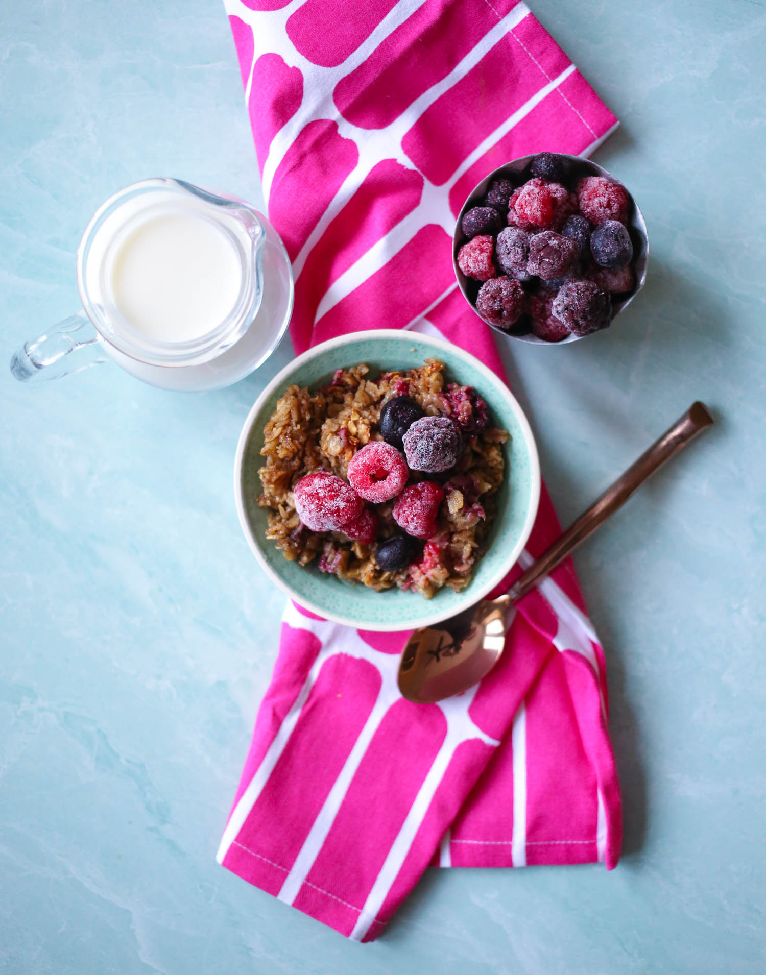 mixed berry baked oatmeal from our best bites