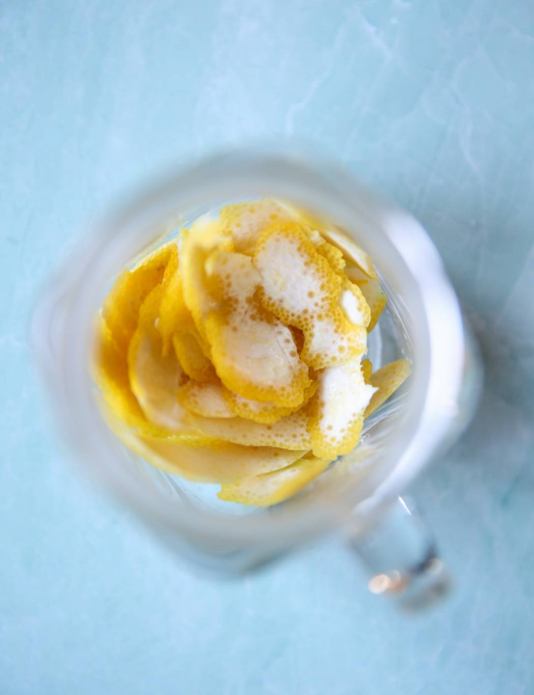 lemon peels in a jar