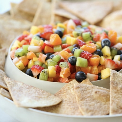 fruit salsa in a bowl