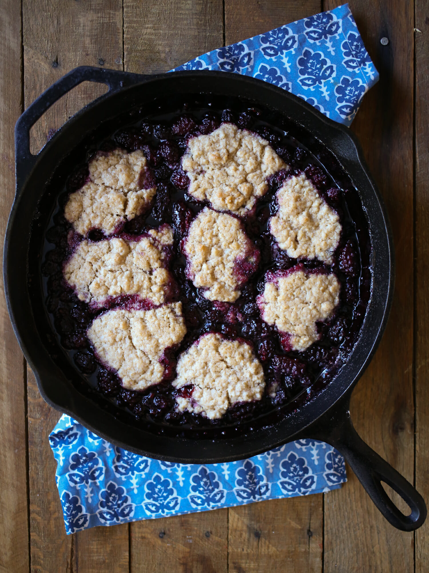 skillet blackberry cobbler from our best bites