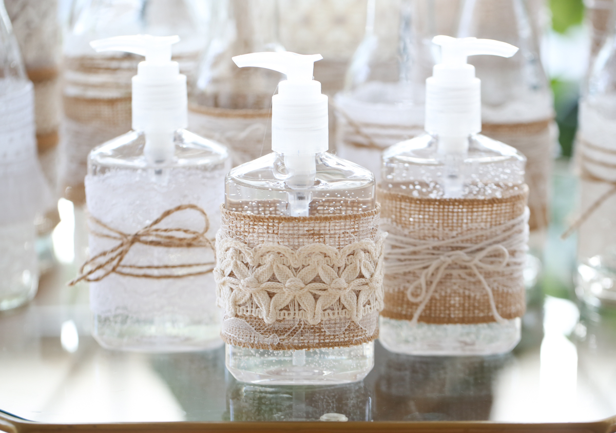 decorated hand sanitizer bottles