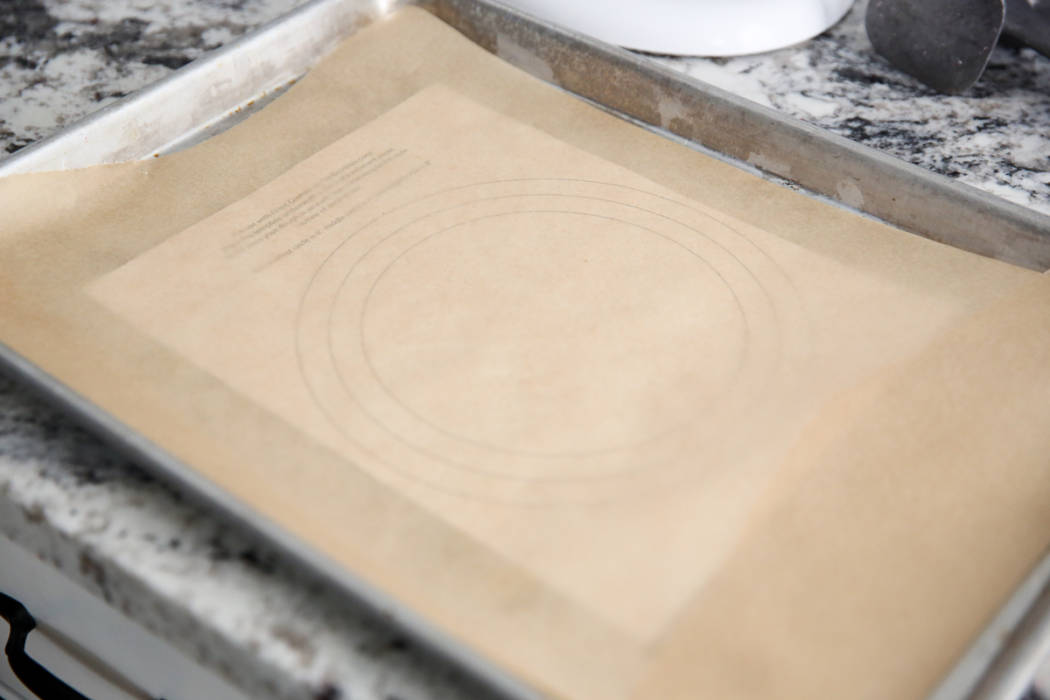 Template for giant cookie baking