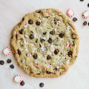 Candy Cane Chocolate Chip Cookie!