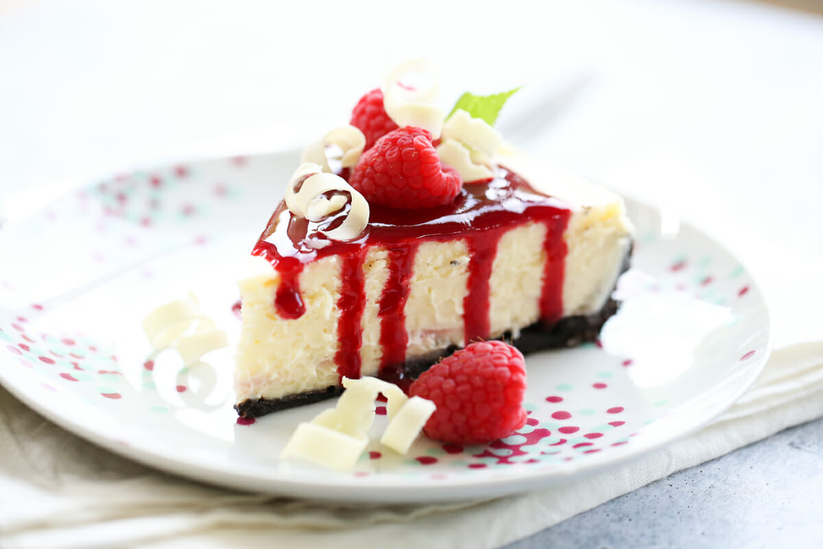 Slice of Raspberry Cheesecake