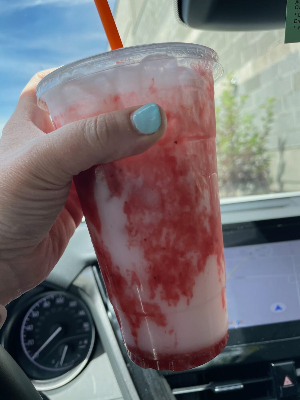 flavored water from Whips in Logan, Utah