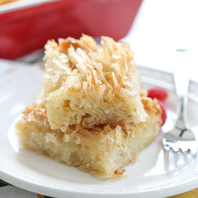 crinkle cake on white plate