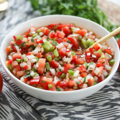 Brazilian Vinaigrette in a white bowl