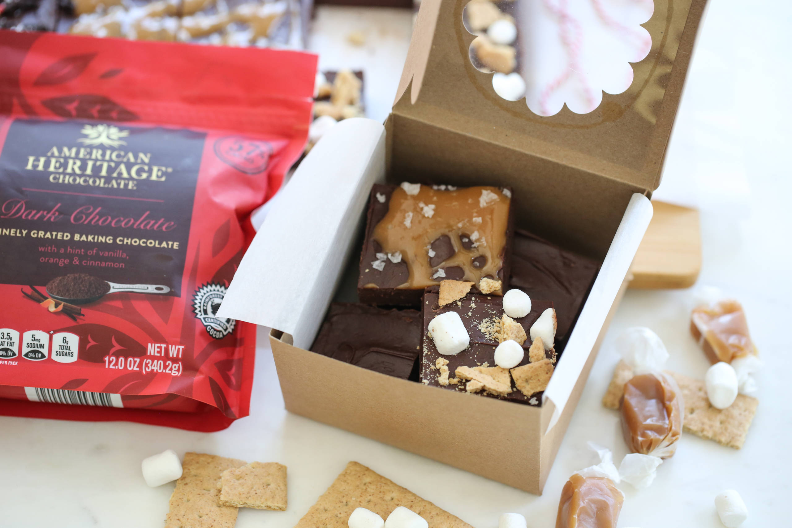 gift box full of fudge