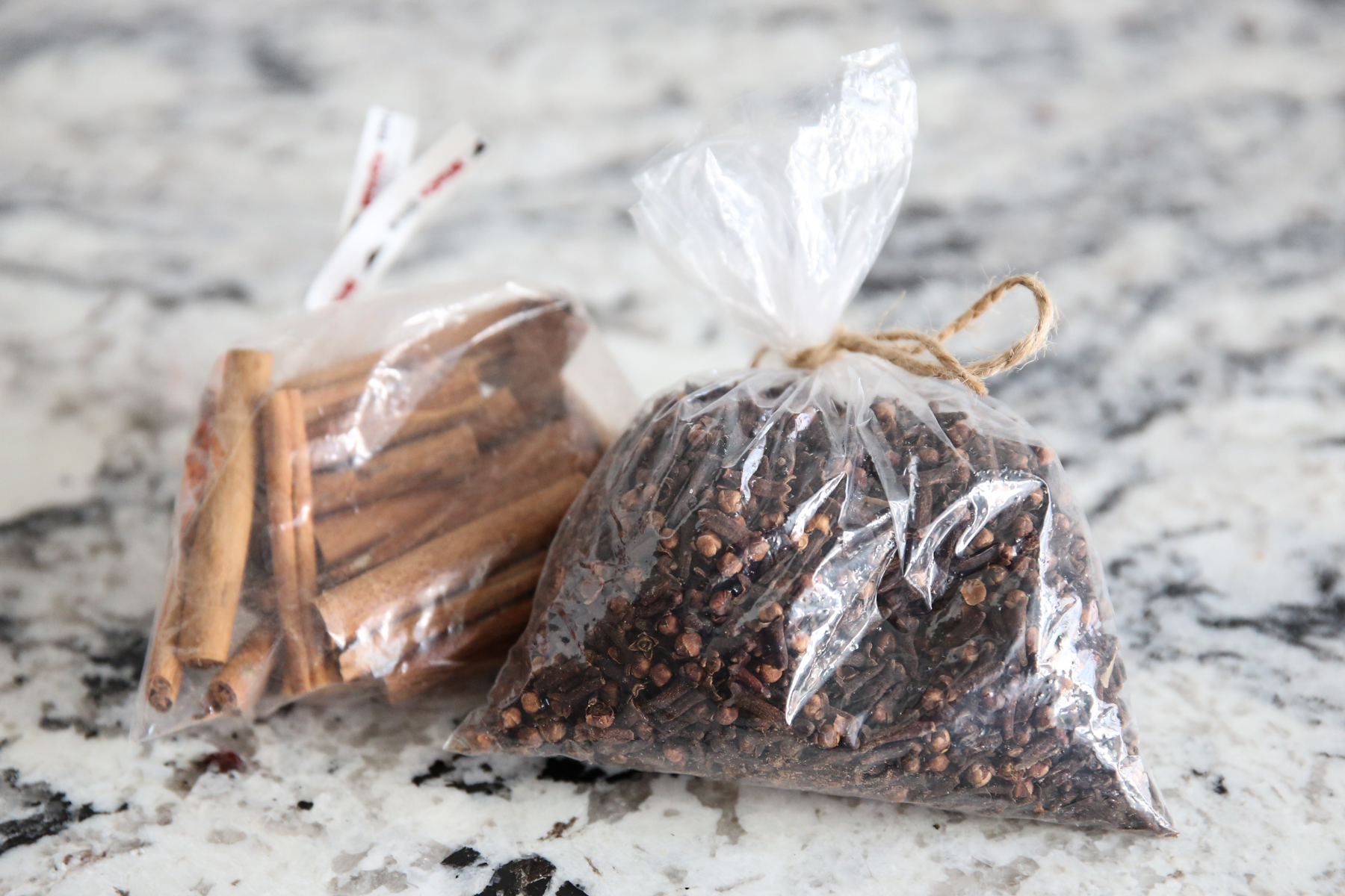 whole spices in bags