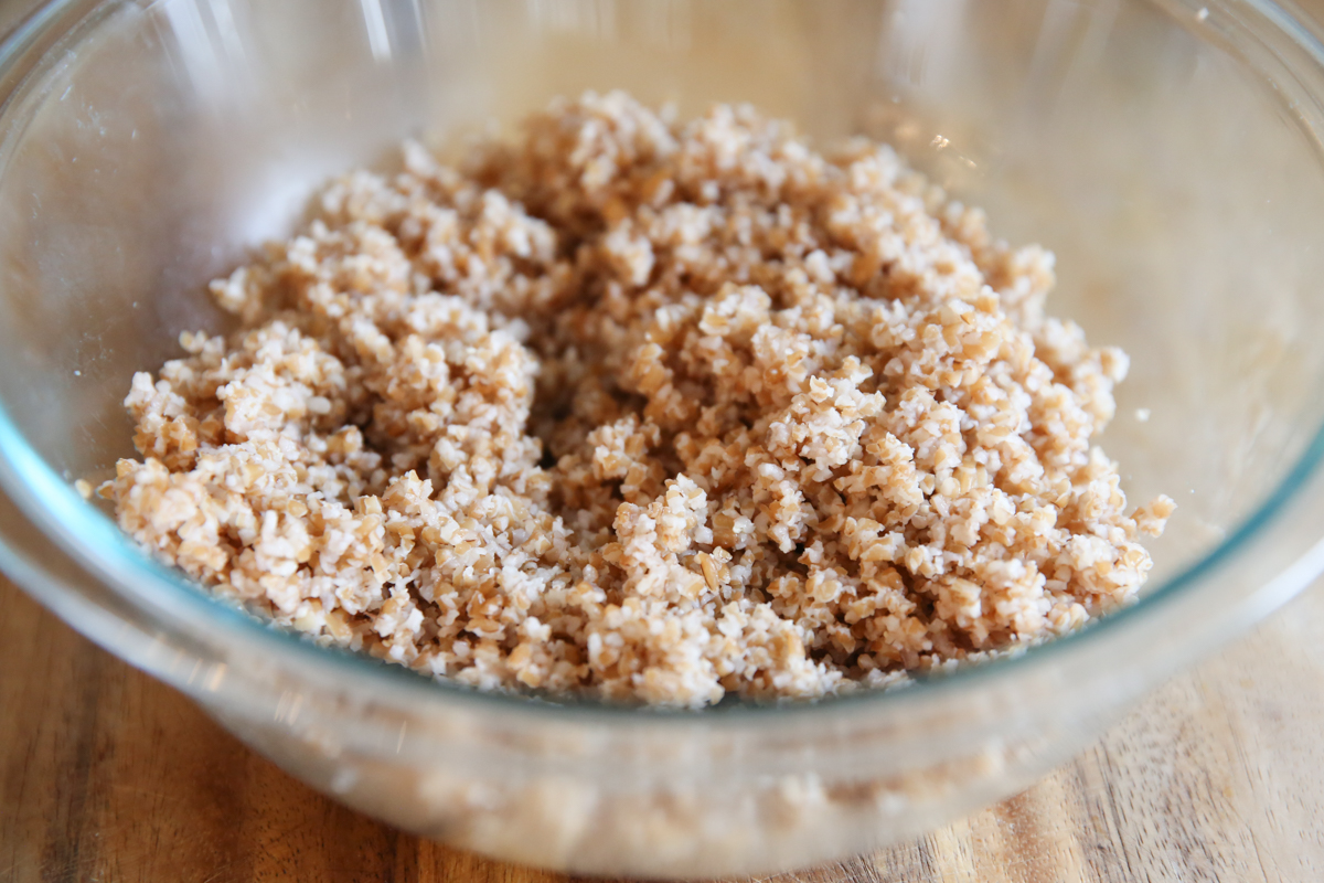 fluffy tabbouleh in bowl