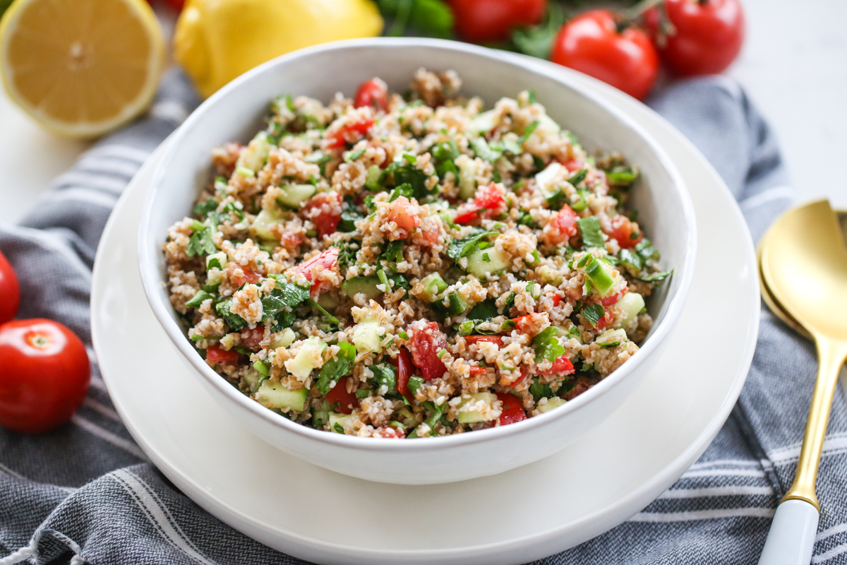 tabbouleh in serving dish