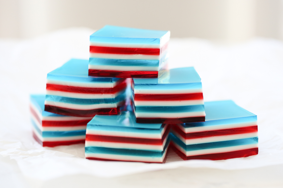 layered patriotic jello