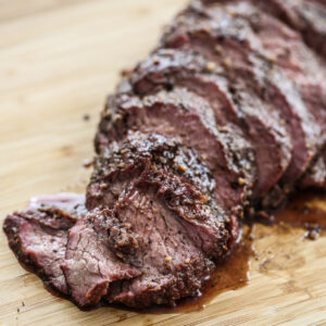 sliced tri tip steak