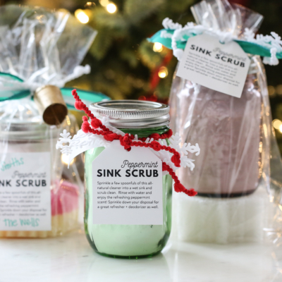 decorative jars of sink scrub