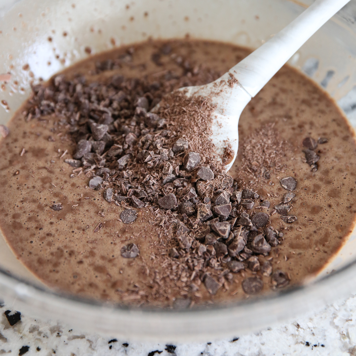 Chocolate Waffle Ingredients in a bowl