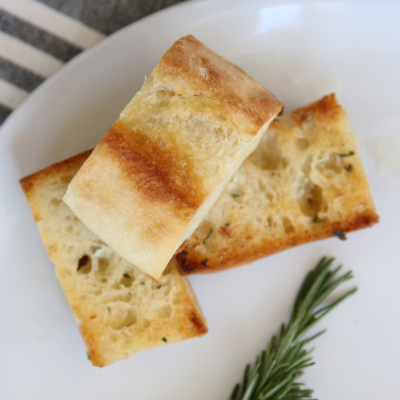 Garlic bread on a plate