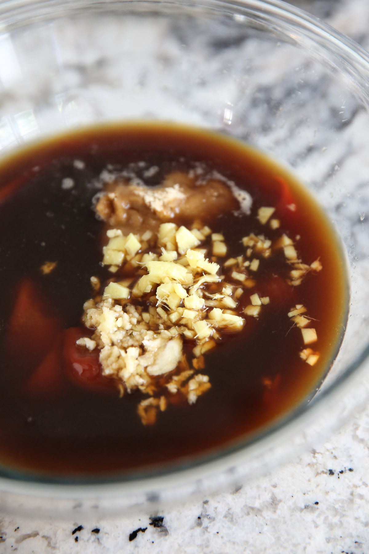 Marinade in a bowl.