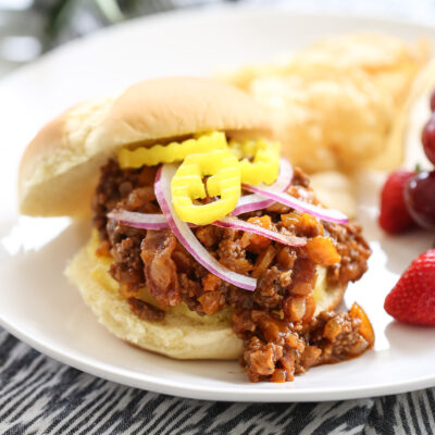 Hawaiian Style Sloppy Jo on a plate