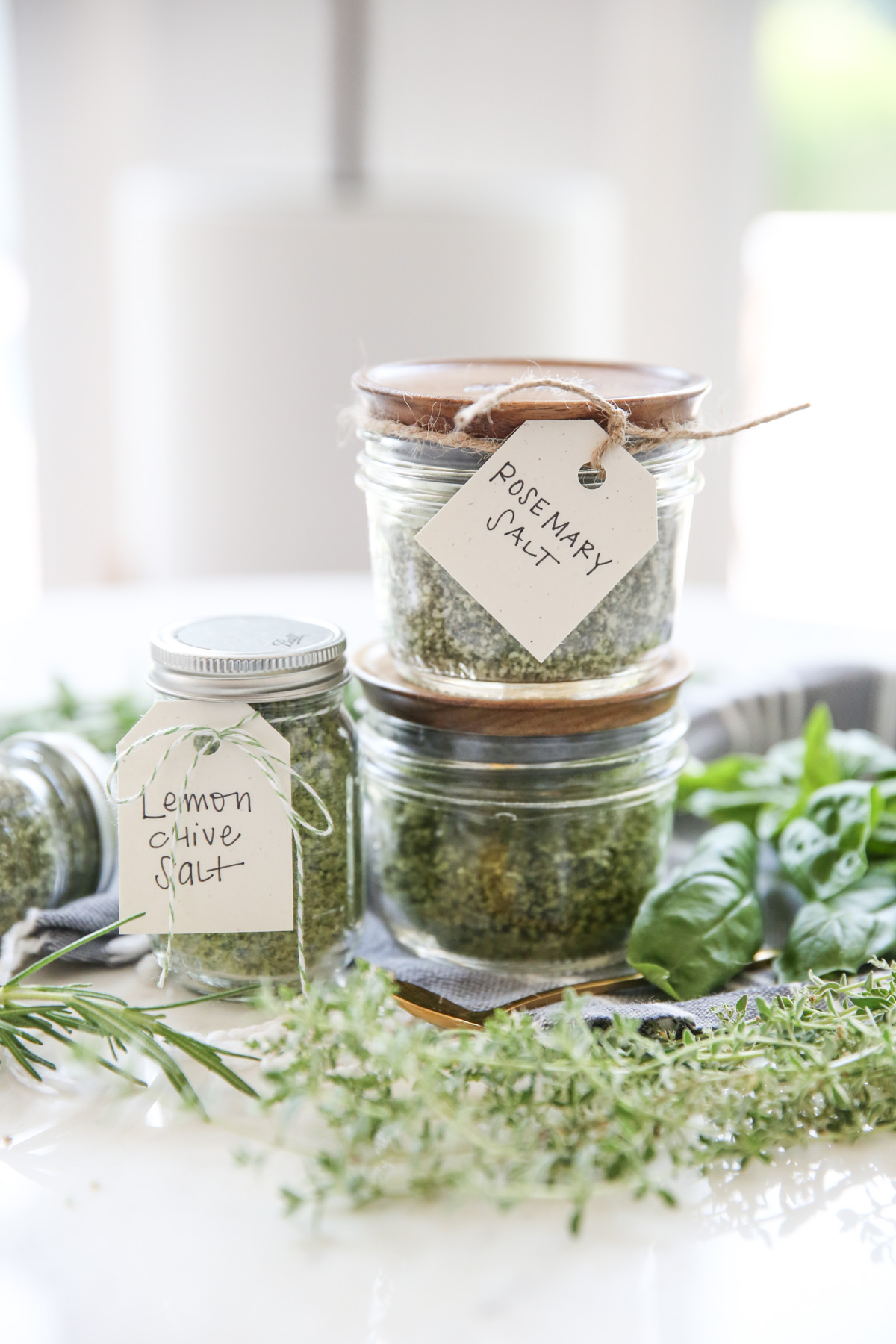 flavored salts in jars