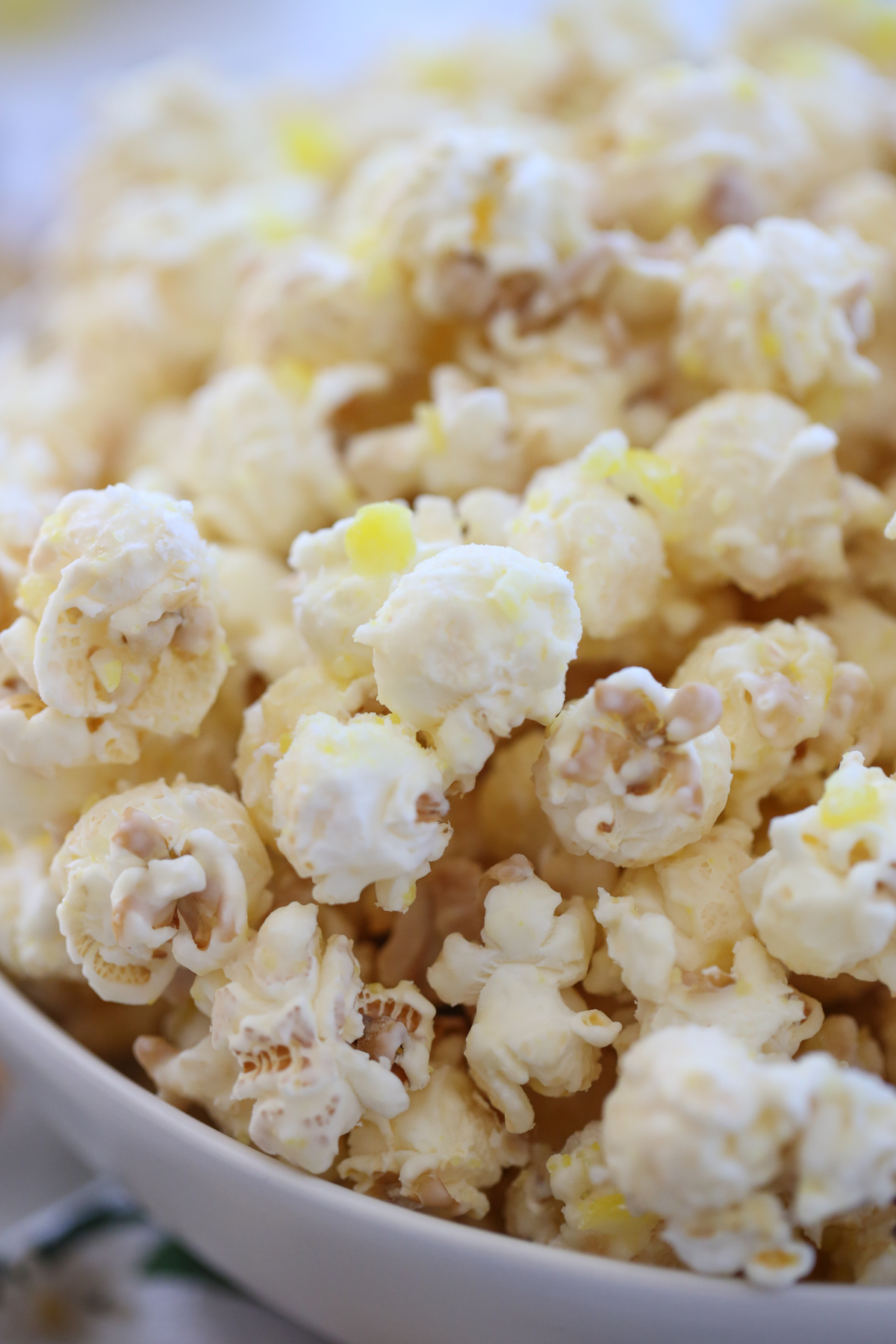 white chocolate lemon popcorn