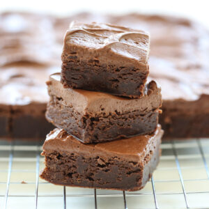Frosted chocolate brownies from our best bites