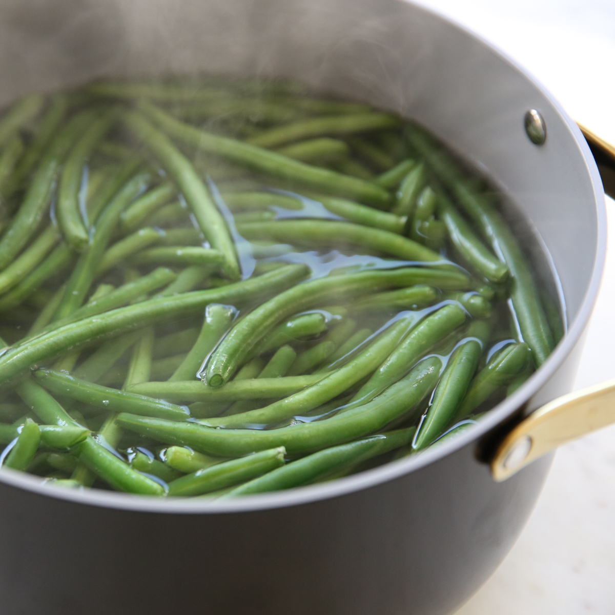 blanching fresh green beans