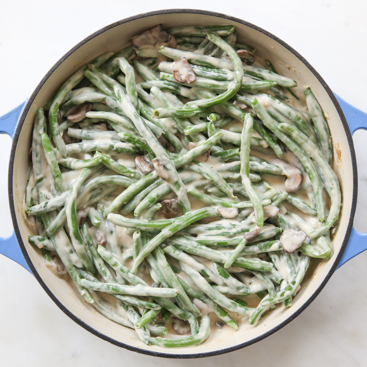 green beans in a creamy sauce
