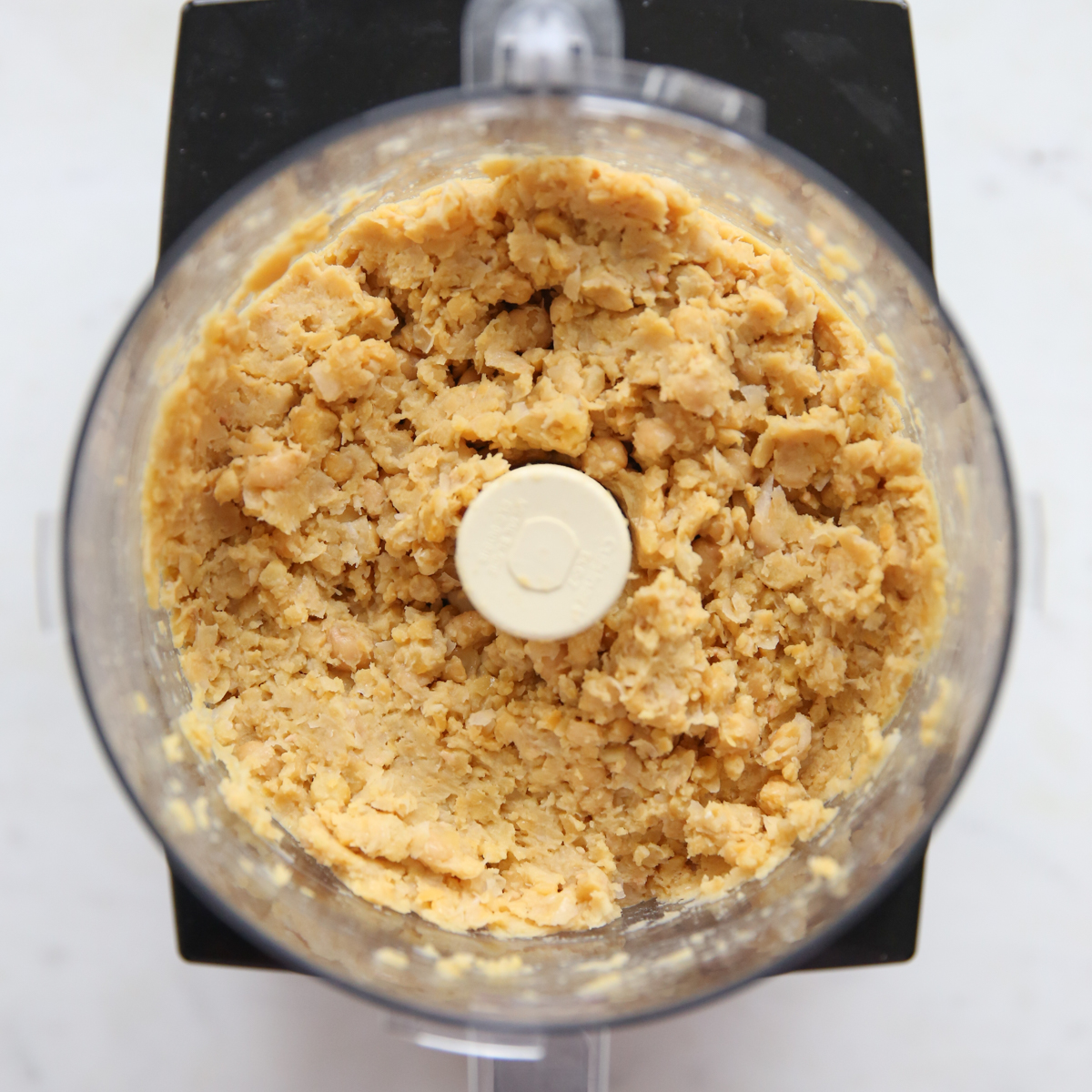 chick peas blended in a food processor