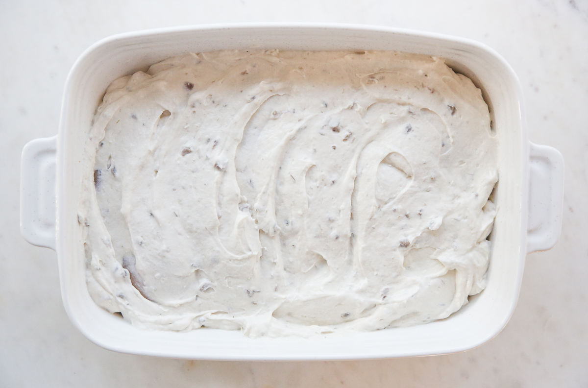 chicken dish with sauce ready for baking