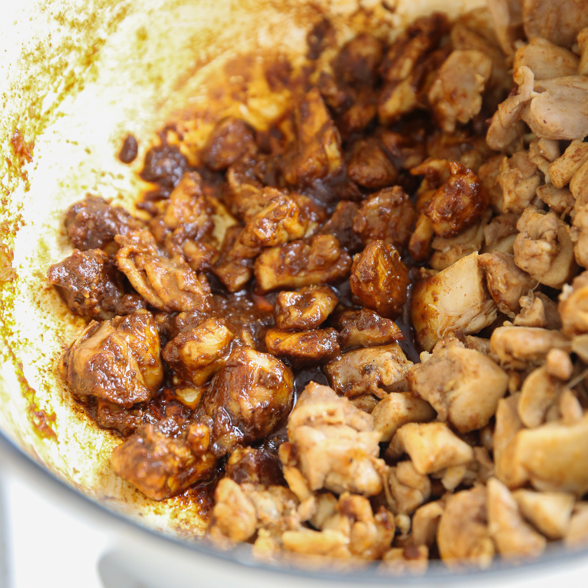 cooked chicken covered in spices