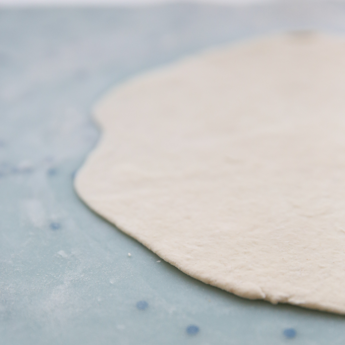 flatbread dough rolled out thin