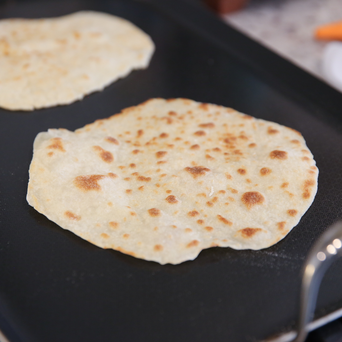 easy yogurt flatbreads on a skillet